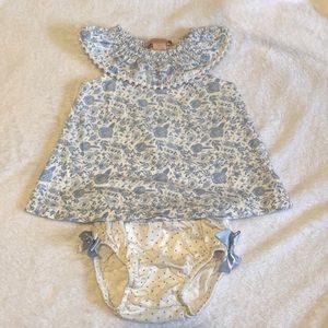 Cute Baby Blue and White two piece set. 6-9 month